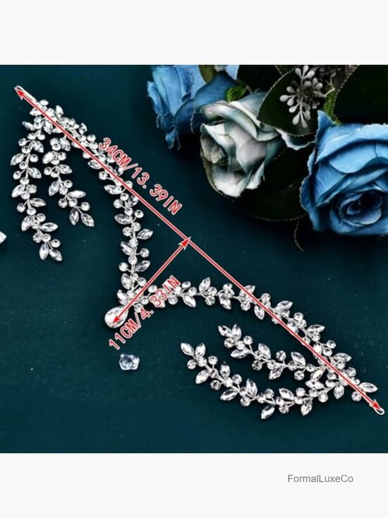 Elegant Rhinestone Headband with Pearl Accents, Wrap Style with Clips main image 7